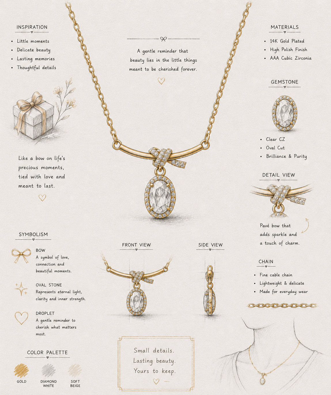 Milan Lumière Bow Necklace