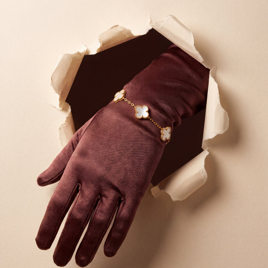 Ivoria Pearl Clover Bracelet | Milan Jewelry